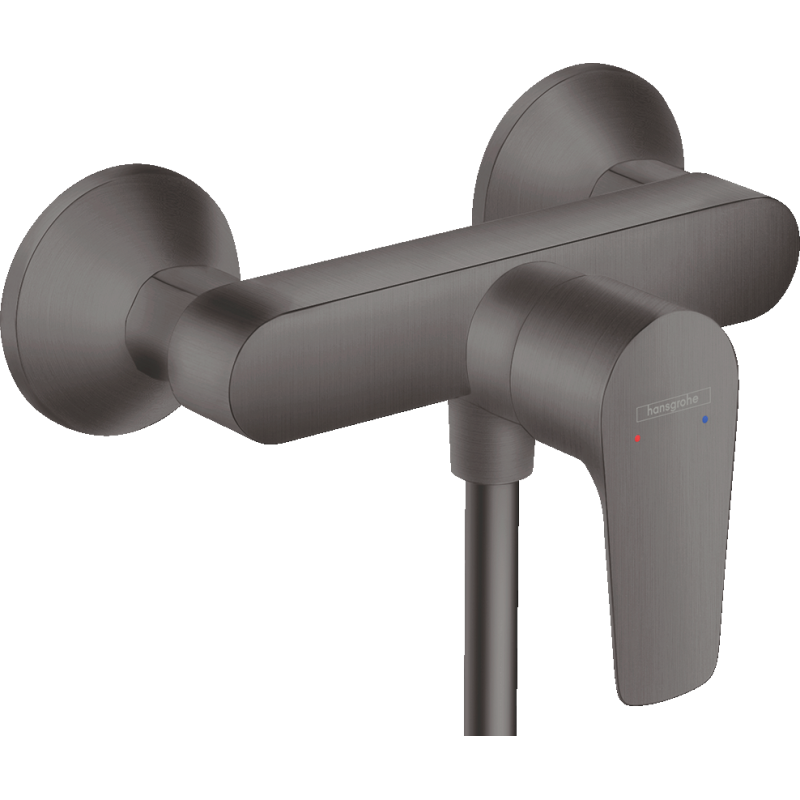 Jednouchwytowa bateria prysznicowa, natynkowa Czarny Chrom Szczotkowany Talis E HANSGROHE 71760340