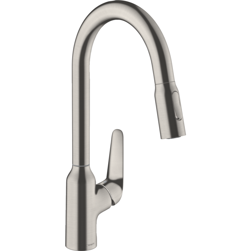 Jednouchwytowa bateria kuchenna 220, wyciągana wylewka, 2jet Stal Szlachetna Finish Focus M42 HANSGROHE 71800800