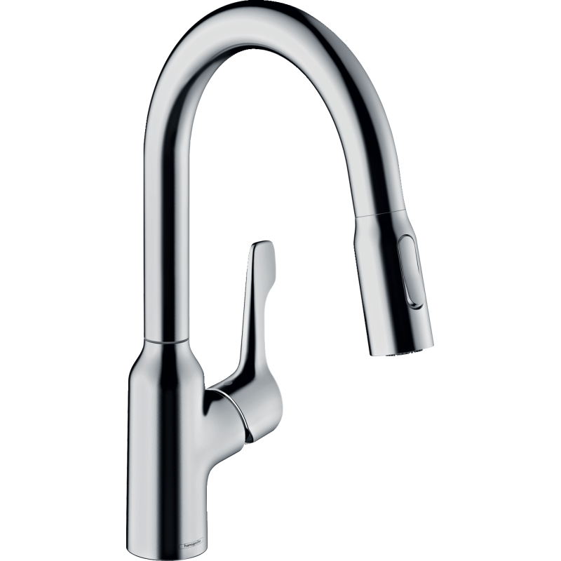 Jednouchwytowa bateria kuchenna 180, EcoSmart, wyciągana wylewka, 2jet Chrom Focus M43 HANSGROHE 71811000
