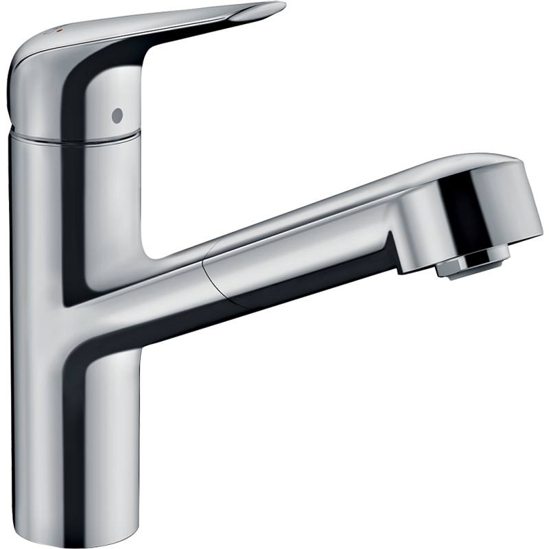 Jednouchwytowa bateria kuchenna 150, wyciągana wylewka, 1jet Chrom Focus M42 HANSGROHE 71814000