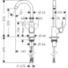 Jednouchwytowa bateria kuchenna 260, 1jet Chrom Logis M31 HANSGROHE 71835000