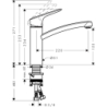 Jednouchwytowa bateria kuchenna 160, CoolStart, EcoSelection, 1jet Chrom Logis M31 HANSGROHE 71839000