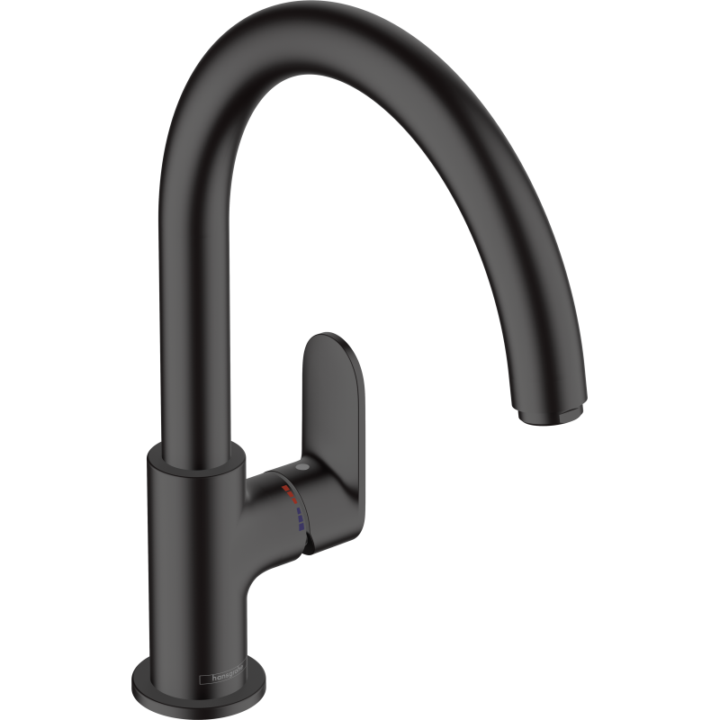 Jednouchwytowa bateria kuchenna 210, obrotowa wylewka Czarny Matowy Vernis Blend M35 HANSGROHE 71870670