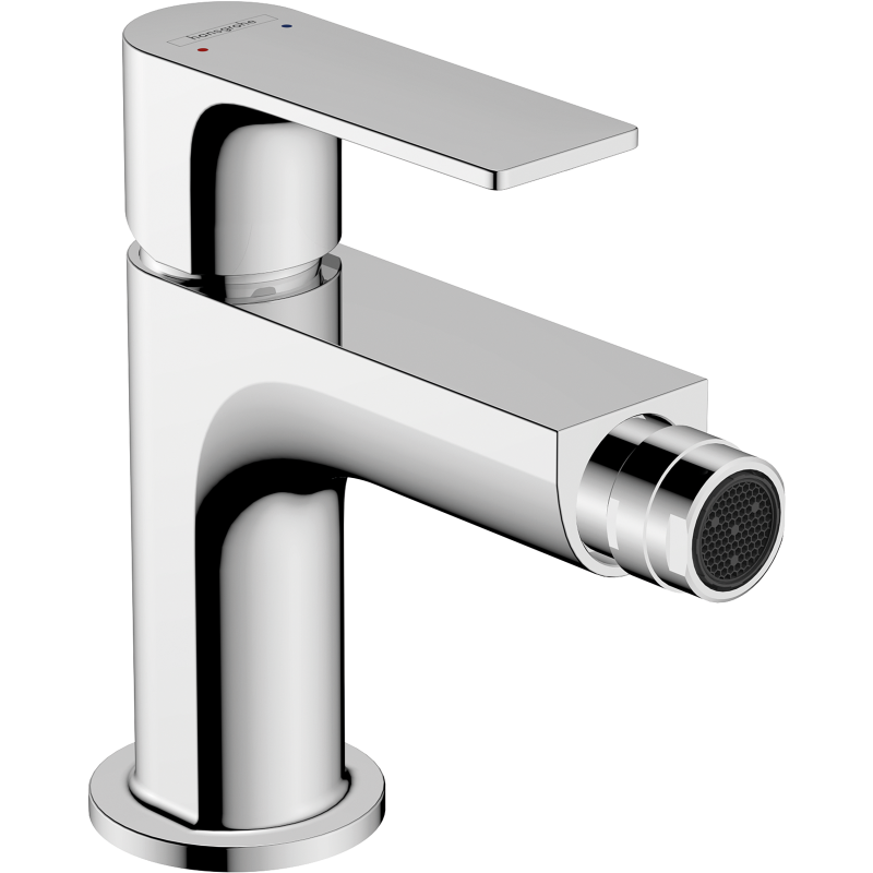 Jednouchwytowa bateria bidetowa z kompletem odpływowym z cięgłem Chrom Rebris E HANSGROHE 72211000