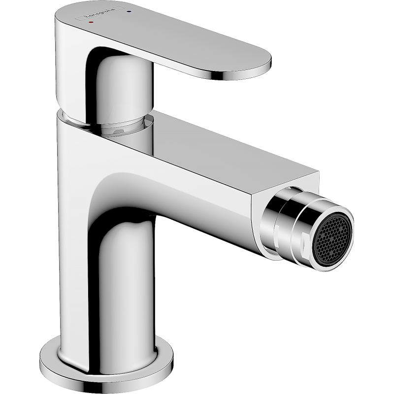 Jednouchwytowa bateria bidetowa z metalowym kompletem odpływowym z cięgłem Chrom Rebris S HANSGROHE 72212000