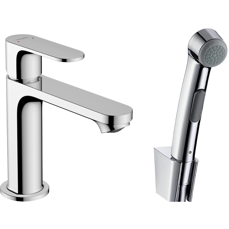 Bateria umywalkowa 110 z główką Bidette i wężem 160 cm, bez kompletu odpływowego Chrom Rebris S HANSGROHE 72215000