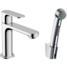 Bateria umywalkowa 110 z główką Bidette i wężem 160 cm, bez kompletu odpływowego Chrom Rebris S HANSGROHE 72215000