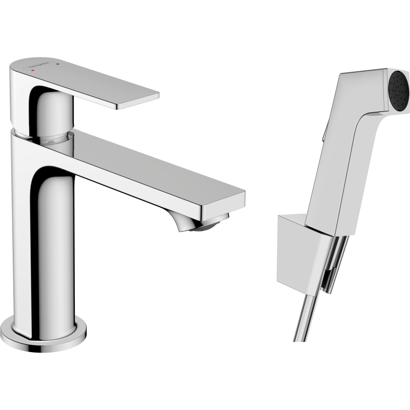Bateria umywalkowa 110 z główką Bidette i wężem 160 cm, bez kompletu odpływowego Chrom Rebris E HANSGROHE 72216000