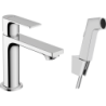Bateria umywalkowa 110 z główką Bidette i wężem 160 cm, bez kompletu odpływowego Chrom Rebris E HANSGROHE 72216000