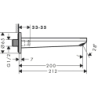 Wylewka wannowa Czarny Matowy Rebris E HANSGROHE 72431670