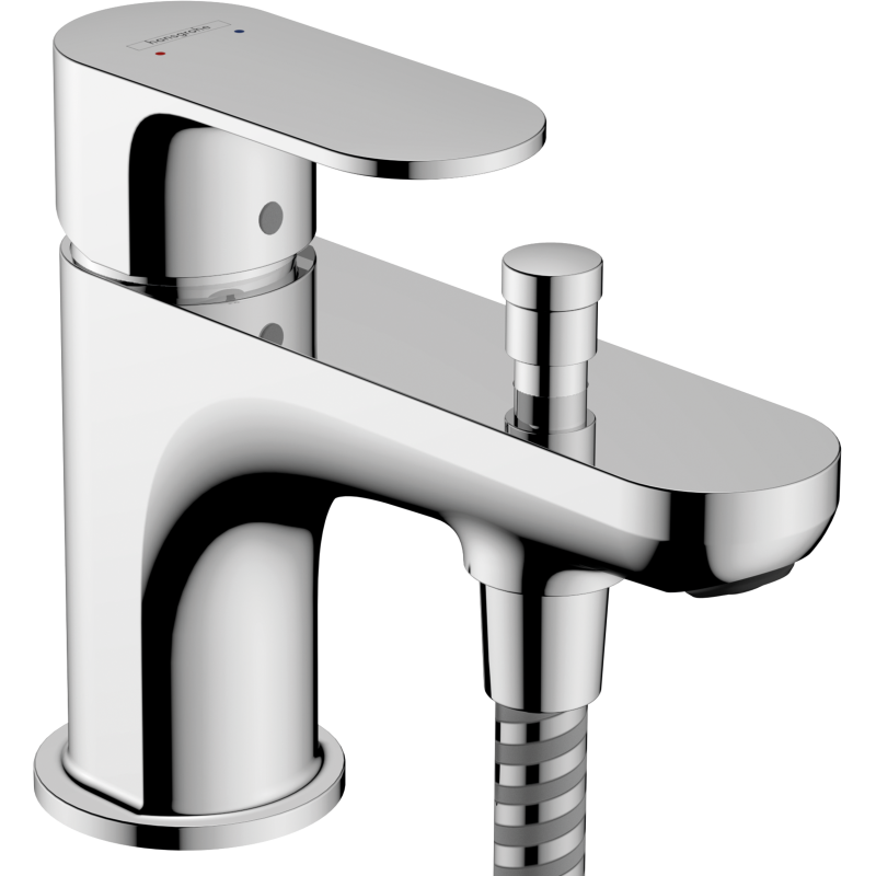 Jednouchwytowa bateria wannowa Monotrou z 2 zakresami przepływu i przełącznikiem ciśnieniowym Chrom Rebris S HANSGROHE 72436000