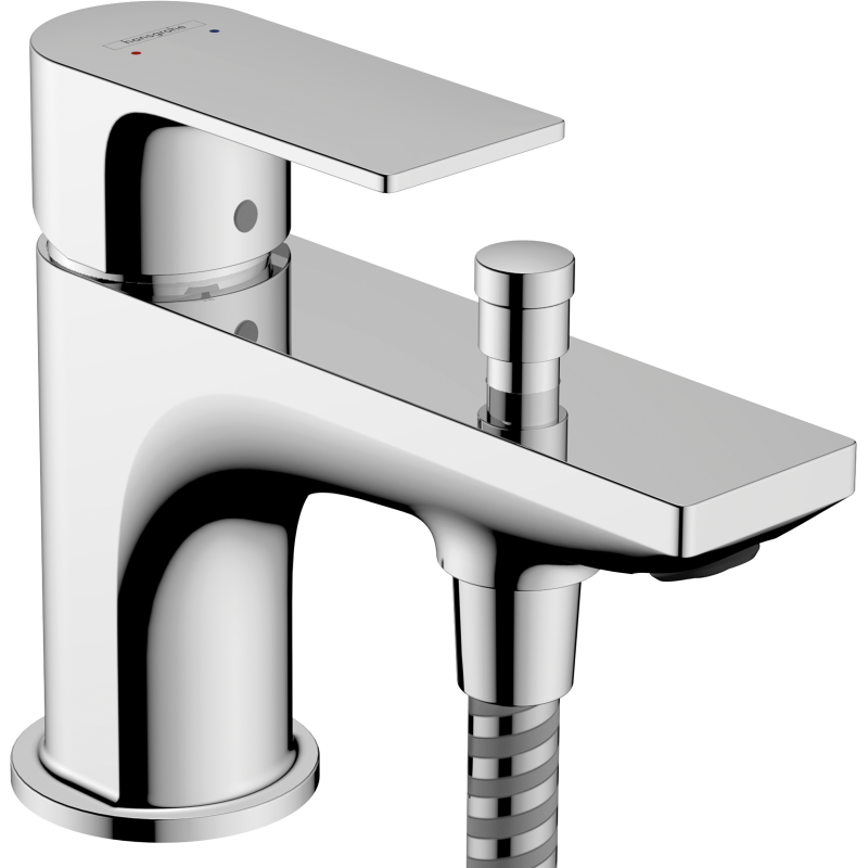 Jednouchwytowa bateria wannowa Monotrou z 2 zakresami przepływu i przełącznikiem ciśnieniowym Chrom Rebris E HANSGROHE 72437000