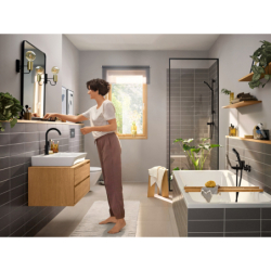 Jednouchwytowa bateria wannowa, natynkowa Czarny Matowy Rebris E HANSGROHE 72450670