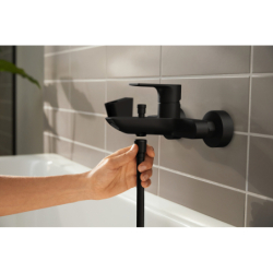 Jednouchwytowa bateria wannowa, natynkowa Czarny Matowy Rebris E HANSGROHE 72450670