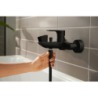 Jednouchwytowa bateria wannowa, natynkowa Czarny Matowy Rebris E HANSGROHE 72450670