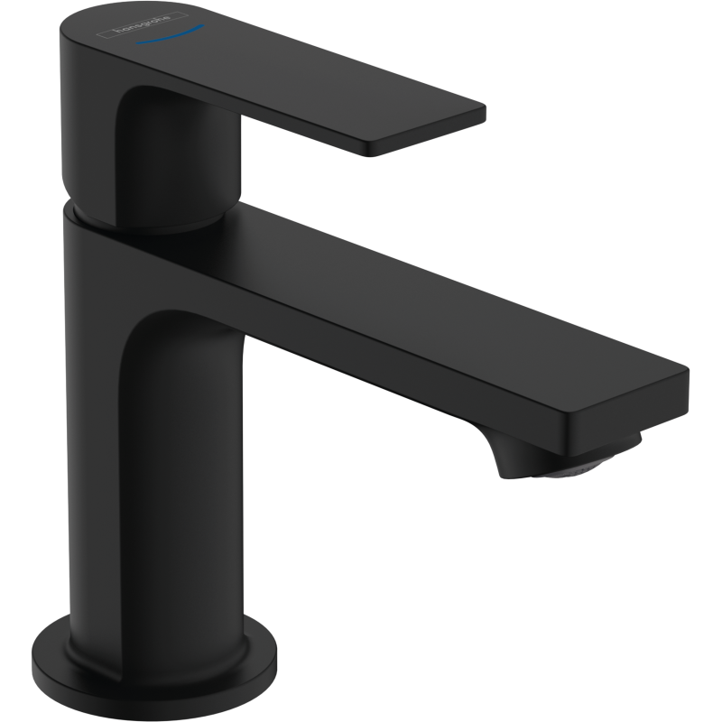 Bateria bez mieszacza 80 do wody zimnej lub wstępnie zmieszanej bez kompletu odpływowego Czarny mat Rebris E HANSGROHE 72506670