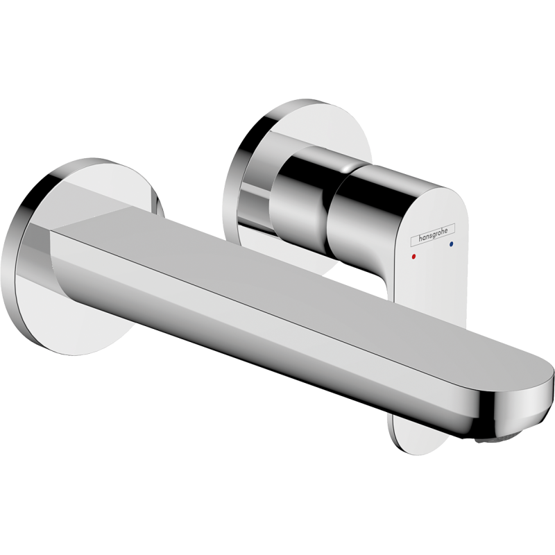 Jednouchwytowa bateria umywalkowa z wylewką 20 cm, ścienna, podtynkowa Chrom Rebris S HANSGROHE 72528000