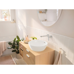 Jednouchwytowa bateria umywalkowa z wylewką 20 cm, ścienna, podtynkowa Chrom Rebris S HANSGROHE 72528000