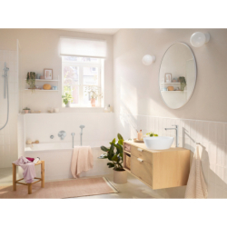 Bateria umywalkowa 240 CoolStart do umywalek nablatowych z kpl odpływowym z cięgłem Chrom Rebris S HANSGROHE 72580000