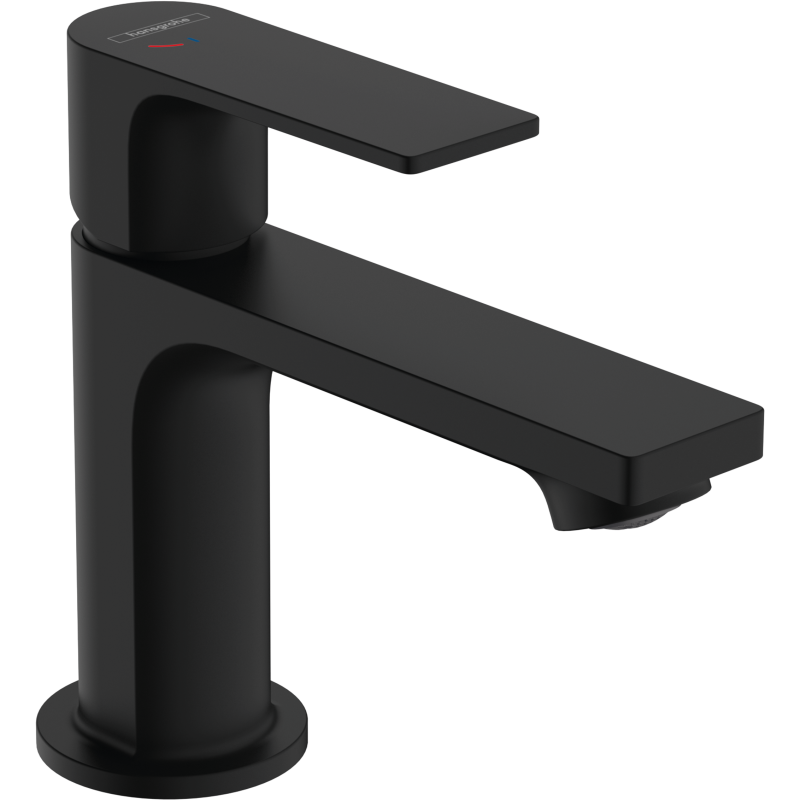 Jednouchwytowa bateria umywalkowa 80 CoolStart EcoSmart+ z kpl odpływowym z cięgłem Czarny Matowy Rebris E HANSGROHE 72587670