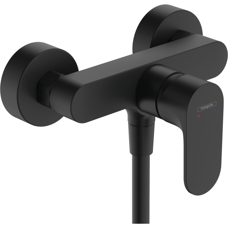 Jednouchwytowa bateria prysznicowa, natynkowa Czarny Matowy Rebris S HANSGROHE 72640670