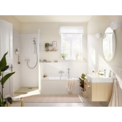 Jednouchwytowa bateria prysznicowa z 2 zakresami przepływu, natynkowa Chrom Rebris S HANSGROHE 72643000