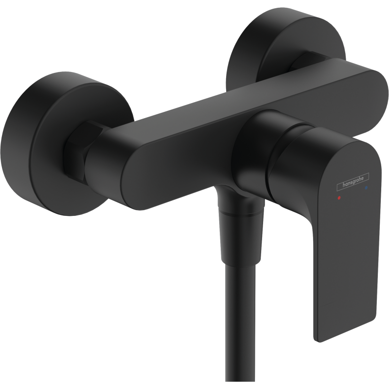 Jednouchwytowa bateria prysznicowa, natynkowa Czarny Matowy Rebris E HANSGROHE 72650670