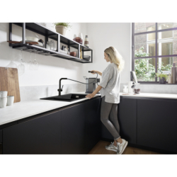 Jednouchwytowa bateria kuchenna 270, wyciągana wylewka, 1jet, sBox Czarny Matowy Talis M54 HANSGROHE 72809670