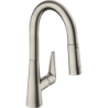 Jednouchwytowa bateria kuchenna 160, wyciągana wylewka, 2jet Stal Szlachetna Finish Talis M51 HANSGROHE 72815800