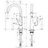 Jednouchwytowa bateria kuchenna 260, EcoSmart, 1jet Chrom Talis M51 HANSGROHE 72816000