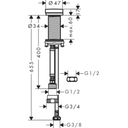 Zawór odcinający Chrom Talis M54 HANSGROHE 72841000