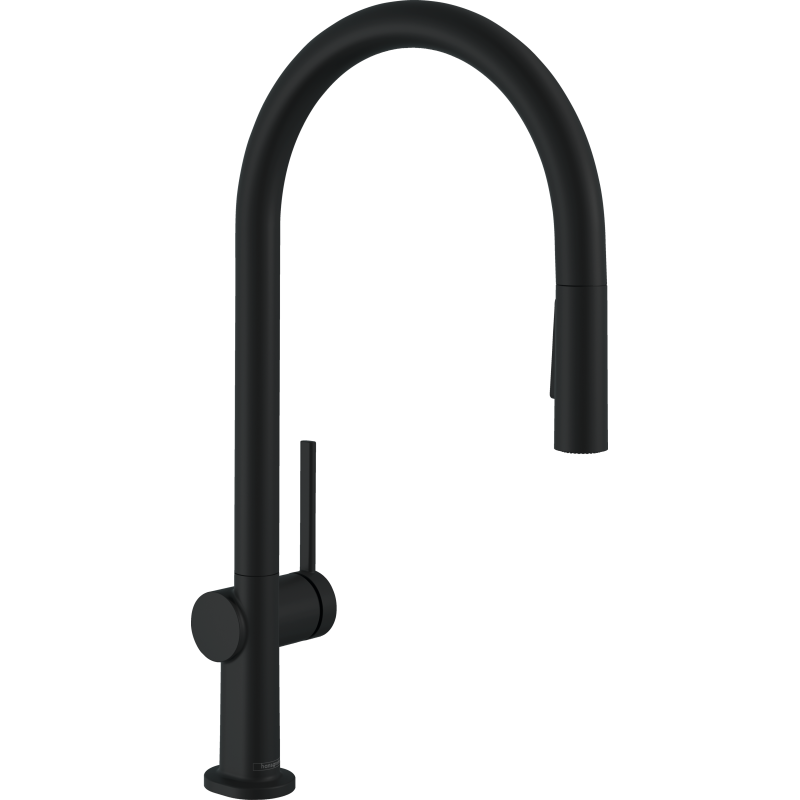 Jednouchwytowa bateria kuchenna 210, EcoSmart, wyciągana wylewka, 2jet Czarny Matowy Talis M54 HANSGROHE 72842670
