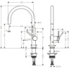 Jednouchwytowa bateria kuchenna 220 EcoSmart, 1jet Chrom Talis M54 HANSGROHE 72843000