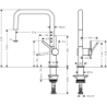 Jednouchwytowa bateria kuchenna 220 U EcoSmart, 1jet Chrom Talis M54 HANSGROHE 72844000