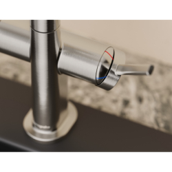 Jednouchwytowa bateria kuchenna Semi-Pro, 3jet Czarny Chrom Szczotkowany Talis Select M54 PowderSpray HANSGROHE 72861340