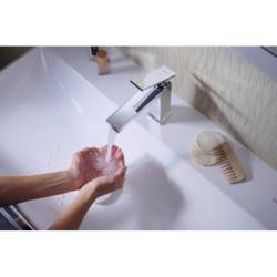 Jednouchwytowa bateria umywalkowa 110 EcoSmart+ z kompletem odpływowym z cięgłem Chrom Tecturis E HANSGROHE 73010000