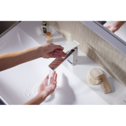 Jednouchwytowa bateria umywalkowa 110 EcoSmart+ z kompletem odpływowym z cięgłem Chrom Tecturis E HANSGROHE 73010000