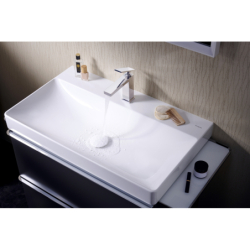 Jednouchwytowa bateria umywalkowa 110 EcoSmart+ z kompletem odpływowym z cięgłem Chrom Tecturis E HANSGROHE 73010000