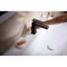 Jednouchwytowa bateria umywalkowa 110 EcoSmart+ z kompletem odpływowym z cięgłem Czarny Matowy Tecturis E HANSGROHE 73010670