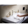 Jednouchwytowa bateria umywalkowa 110 CoolStart EcoSmart+ z kompletem odpływowym z cięgłem Chrom Tecturis E HANSGROHE 73014000