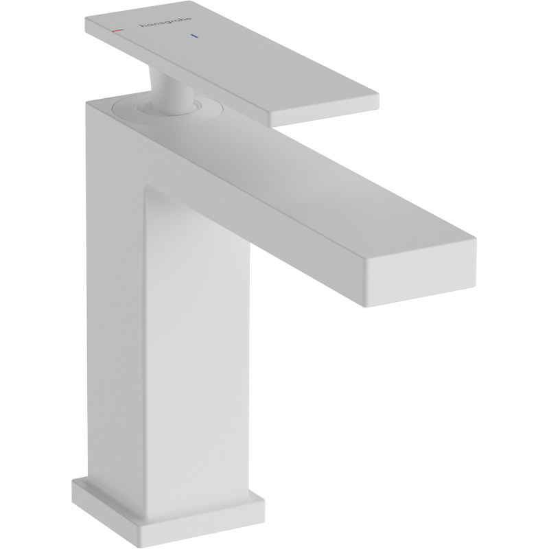 Jednouchwytowa bateria umywalkowa 110 CoolStart z kompletem odpływowym z cięgłem Biały Matowy Tecturis E HANSGROHE 73018700