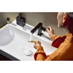 Bateria umywalkowa 110 Fine CoolStart Ecosmart+ z kpl odpływowym Push-Open Czarny Matowy Tecturis E HANSGROHE 73020670