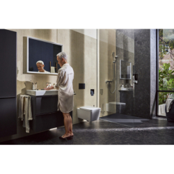 Jednouchwytowa bateria umywalkowa 110 Fine CoolStart EcoSmart+ z kpl odpływowym z cięgłem Chrom Tecturis E HANSGROHE 73023000