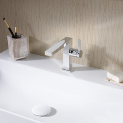 Jednouchwytowa bateria umywalkowa 110 Fine CoolStart EcoSmart+ z kpl odpływowym z cięgłem Chrom Tecturis E HANSGROHE 73023000