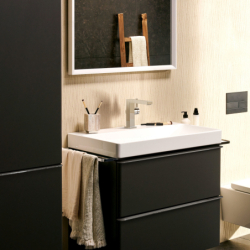 Jednouchwytowa bateria umywalkowa 110 Fine CoolStart EcoSmart+ z kpl odpływowym z cięgłem Chrom Tecturis E HANSGROHE 73023000