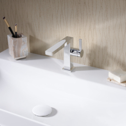 Jednouchwytowa bateria umywalkowa 110 Fine CoolStart z kompletem odpływowym Push-Open Chrom Tecturis E HANSGROHE 73024000