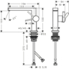 Jednouchwytowa bateria umywalkowa 110 Fine CoolStart z kompletem odpływowym Push-Open Chrom Tecturis E HANSGROHE 73024000