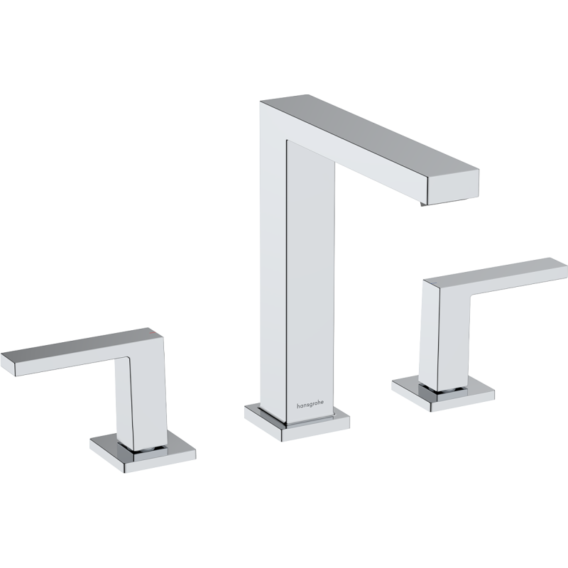 3-otworowa bateria umywalkowa 150 EcoSmart+ z kompletem odpływowym Push-Open Chrom Tecturis E HANSGROHE 73030000