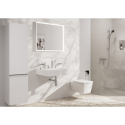 3-otworowa bateria umywalkowa 150 EcoSmart+ z kompletem odpływowym Push-Open Chrom Tecturis E HANSGROHE 73030000