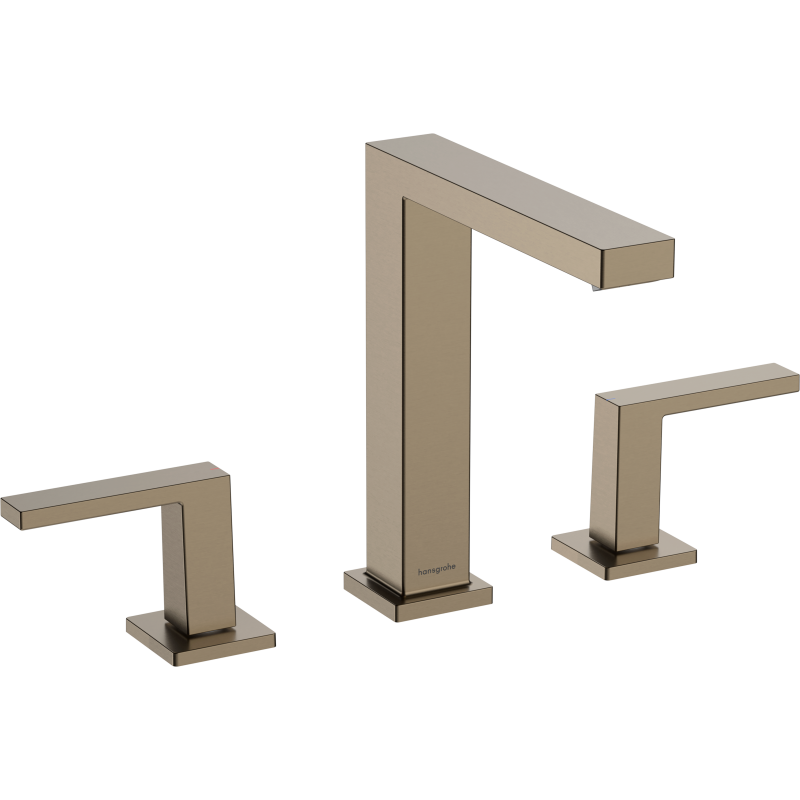 3-otworowa bateria umywalkowa 150 EcoSmart+ z kompletem odpływowym Push-Open Brąz Szczotkowany Tecturis E HANSGROHE 73030140